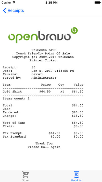 Green Receipt - paperless receipts